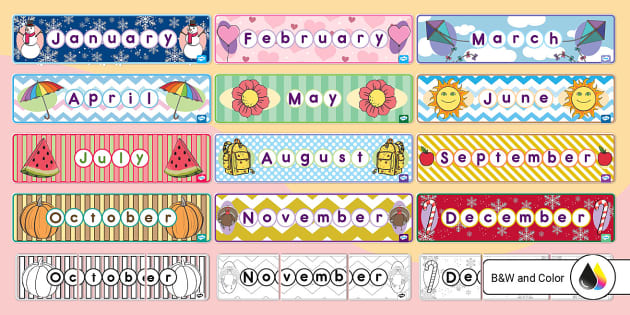 Months of the Year Banners Pack - Twinkl