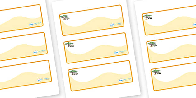 FREE! - Safari Themed Editable Drawer-Peg-Name Labels (Colourful)