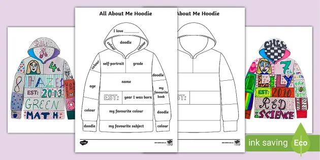 All About Me Hoodie Activity Sheet (Teacher-Made) - Twinkl