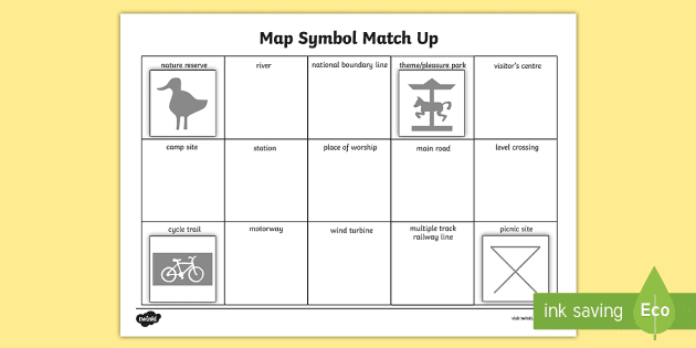 Map Symbol Matching Activity Ks2 Map Reading