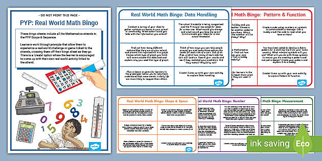 PYP: Real World Math Bingo (teacher made) - Twinkl