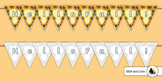 Sunflower Patch Bunting for 6th-8th Grade (teacher made)
