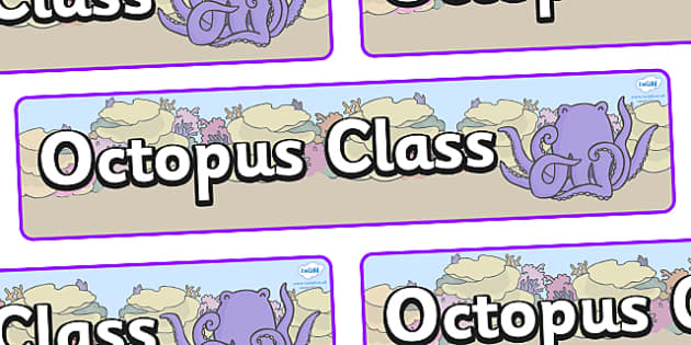 Octopus Themed Classroom Display Banner Teacher Made 2410