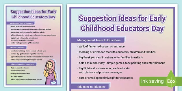 Ideas to Celebrate Early Childhood Educator Day - Twinkl