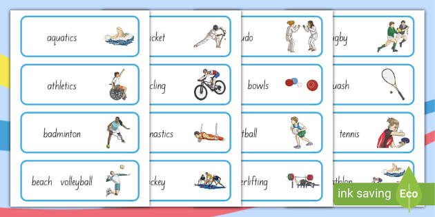 The Commonwealth Games Word Cards (teacher made) - Twinkl