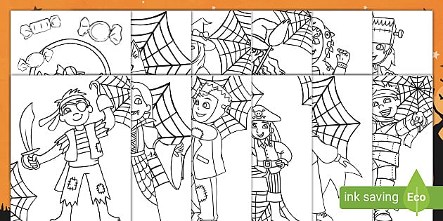 Colouring Pages Halloween (teacher made) - Twinkl