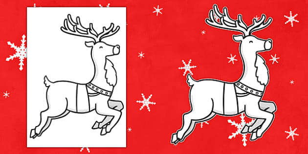 Blank Christmas Reindeer Cut-Outs | Primary Resources