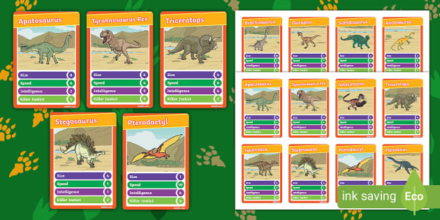 Dinosaur Playing Cards- 3D