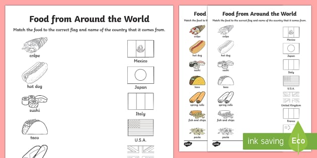 food-around-the-world-worksheet