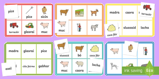 Ar an bhFeirm Bingo Gaeilge (Teacher-Made) - Twinkl