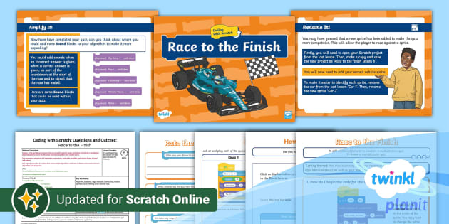 Computing: Coding with Scratch: Race to the Finish Year 4