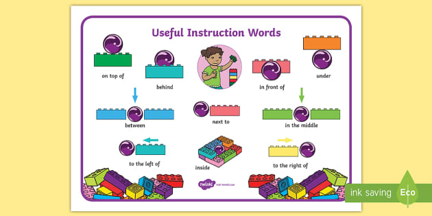 Building Bricks Useful Instruction Words Mat (teacher made)