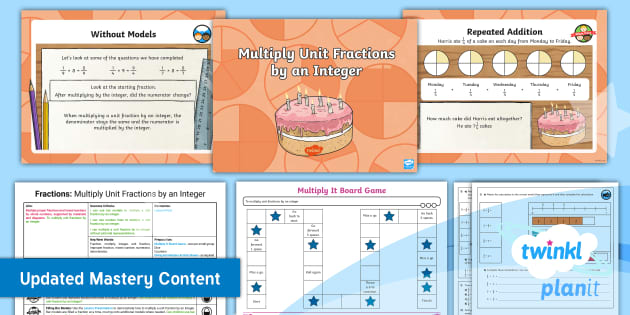 👉 PlanIt Y5 Fractions, Multiplication Of Integers Lesson Plan