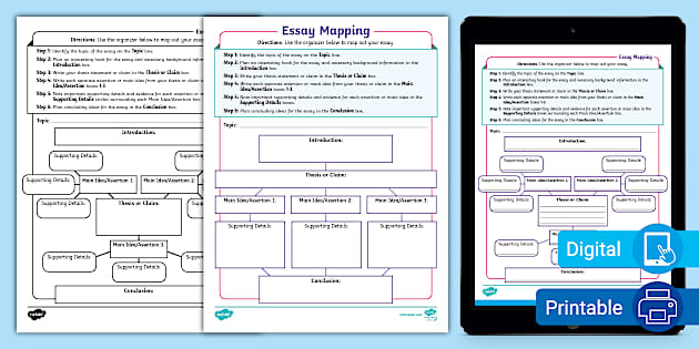 Sixth Grade Essay Mapping Graphic Organizers (Teacher-Made)