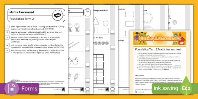 Foundation Term 2 Maths Assessment (teacher made) - Twinkl