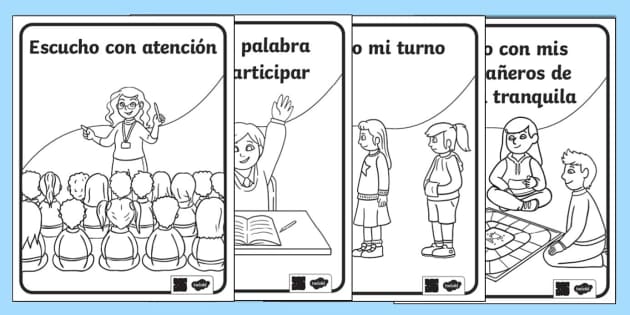 GRATIS Normas de convivencia para colorear | Twinkl - Twinkl