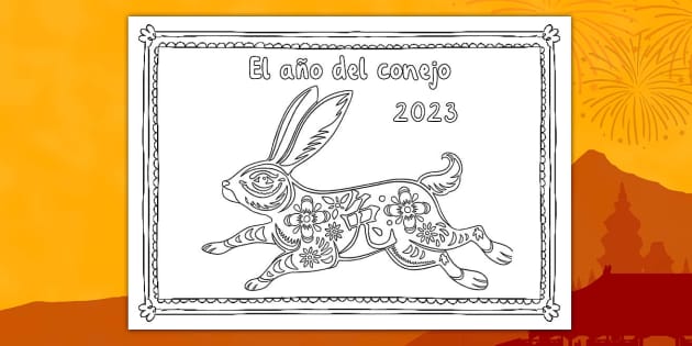 Calendario para el año 2023, año del conejo del horóscopo chino,  planificación