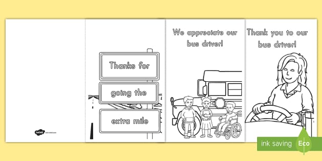 Bus Driver Appreciation Card Resources Twinkl USA