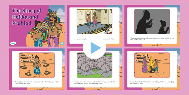 KS1 Story of Holika and Prahlad PowerPoint - Twinkl