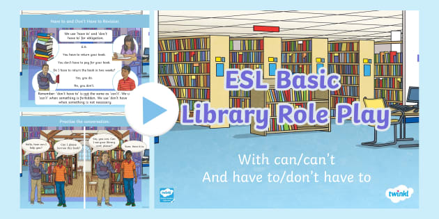 ESL Library Role Play Hecho Por Educadores Twinkl