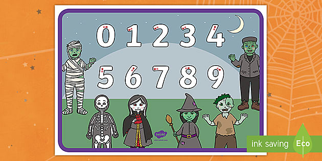 👉 Halloween Number Cards 1-6 (Teacher-Made) - Twinkl