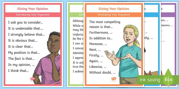 Giving Your Opinion Vocabulary Display Posters | Twinkl