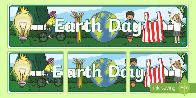 Earth Day Display Banner (teacher made) - Twinkl