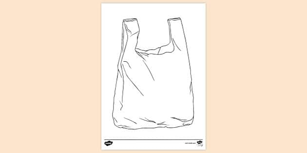 grocery bag coloring page