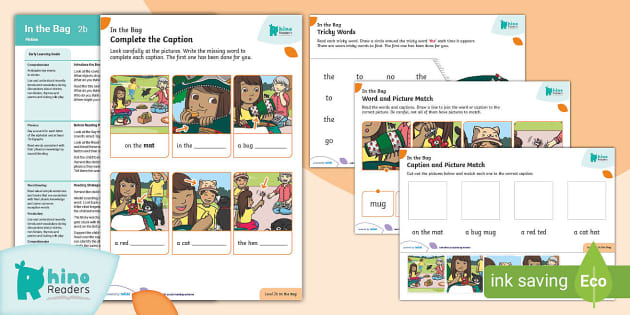2b In the Bag: Resource Pack - Twinkl Rhino Readers - Twinkl