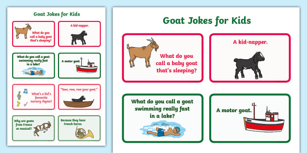 Goat Jokes For Kids Matching Cards (teacher Made) - Twinkl