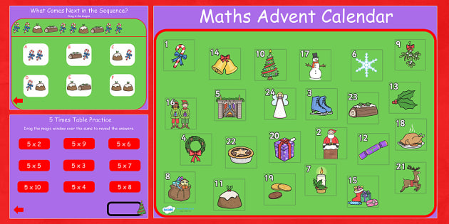 Maths Advent Calendar Flipchart (teacher made) Twinkl