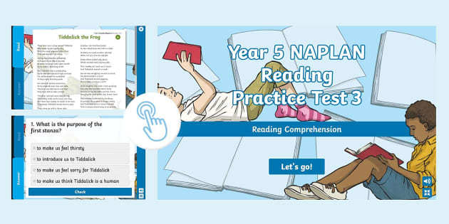 Year 5 Interactive NAPLAN Reading Test 3 (teacher made)