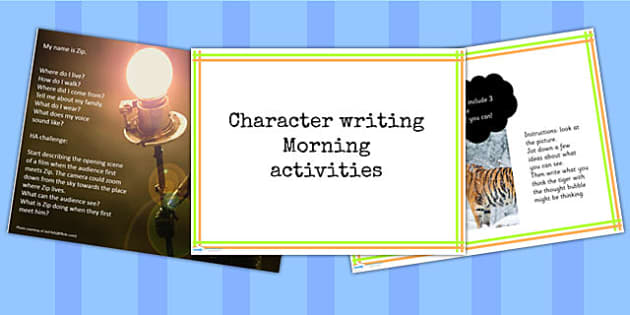 Literacy Character Writing Morning Activities PowerPoint