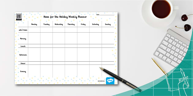 Starry, School Holidays Weekly Planner