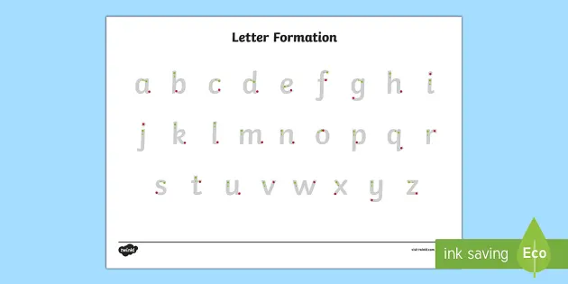 lower case alphabet writing template teacher made