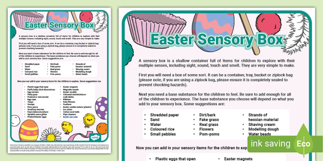 Easter Sensory Box Ideas (teacher made) - Twinkl