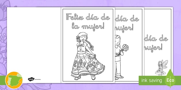 Tarjetas de Felicitación: Día de la Mujer (teacher made)