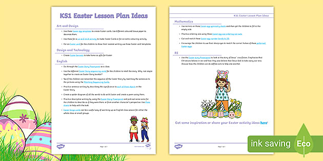 Easter Lesson Plans For Kindergarten