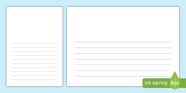 Print Your Own KINDERGARTEN Writing Paper Full Page and Half Page