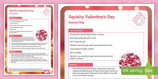 Squishy Valentine's Day Sensory Bag| Sensory | Twinkl