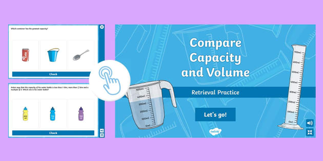 👉 Retrieval Practice: Compare Capacity and Volume Maths Interactive Quiz