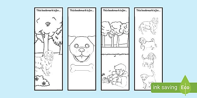 FREE Dog Display Bookmarks To Colour Display Twinkl free-dog-display-bookmarks-to-colour-display-twinkl