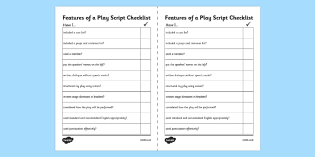 Features of a Play Script - Playscripts KS2 PPT - Twinkl