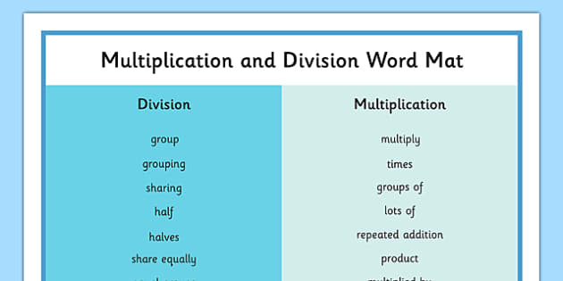 Y3 Multiplication And Division Word Mat Teacher Made