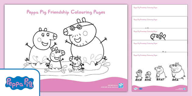 Drawings To Paint & Colour Peppa Pig - Print Design 005