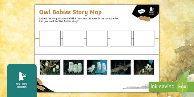 FREE! - Owl Babies Story Map - Cut And Stick Activity - Twinkl