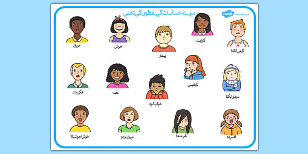 Feelings And Emotions Vocabulary Words In Urdu PDF - Angrezify