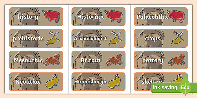 Stone Age Word Cards - History The Stone Age Primary Resources - KS2 ...