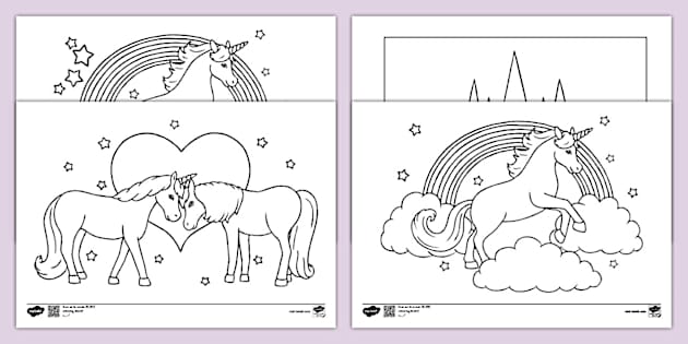 Unicorn Pictures to Print teacher made Twinkl