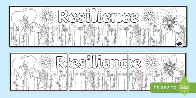 Resilience Colouring Display Banner (Lehrer gemacht)